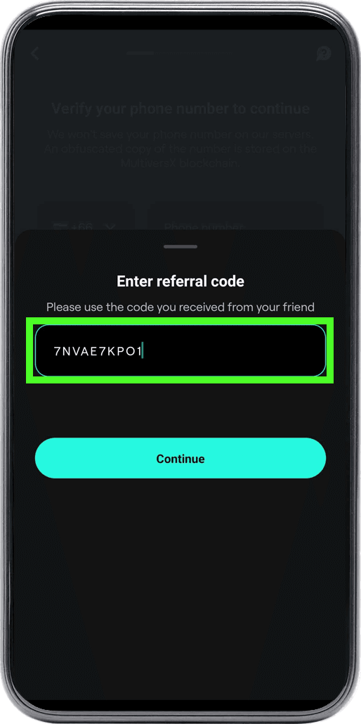 GhostVerse - Install xPortal - Enter Referral code